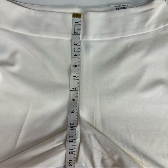 INC Pants High Rise Wide Leg Washed White Side Zipper 8 Women’s - Picture 10 of 16